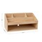 Martha Stewart Weston Wooden Desktop Organizer Caddy W/Open Lower Storage Compartment, Paulownia Wood, Light Natural LY-E20615-NAT-MS - alternate 3